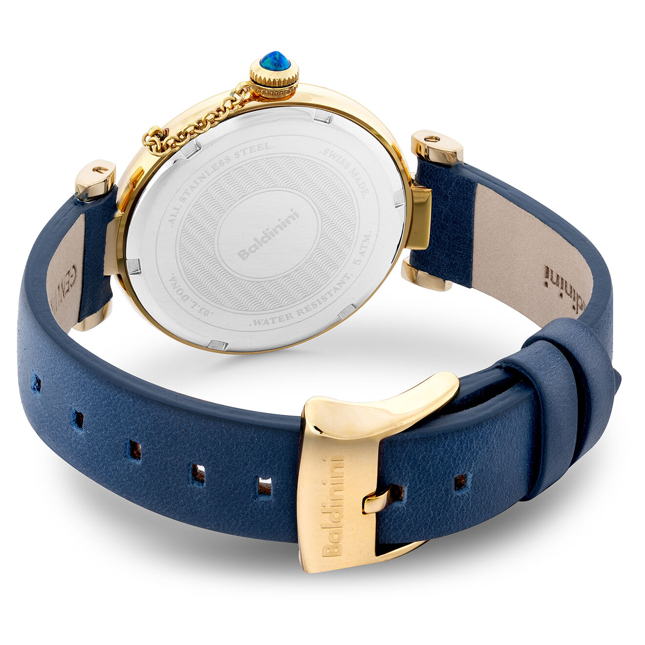 Baldinini Montre Femme en Cuir & cristaux Swarovski Dona bleue