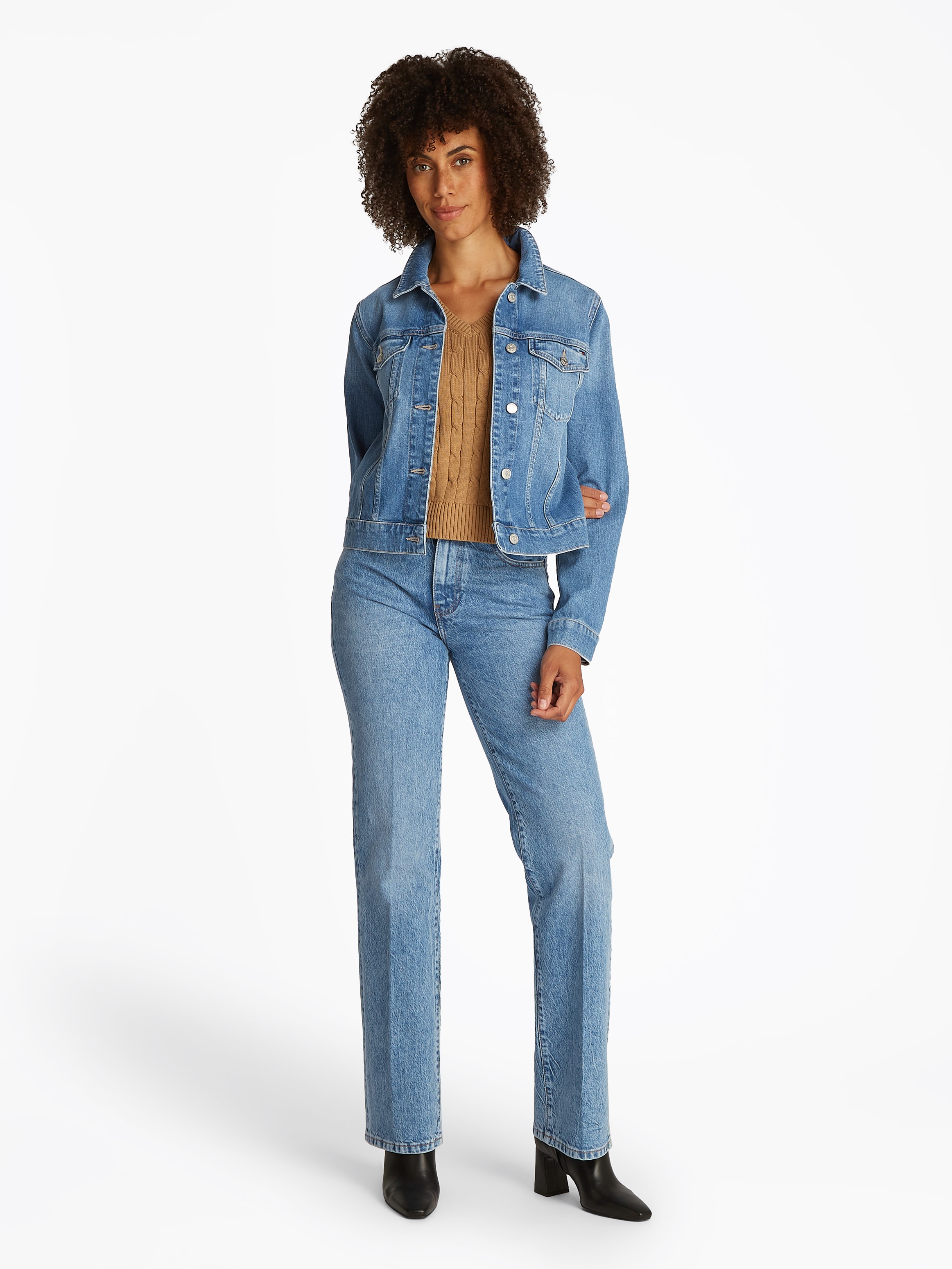 Tommy Hilfiger Jeansjacke »DNM SLIM JACKET UMA« in blauer Waschung