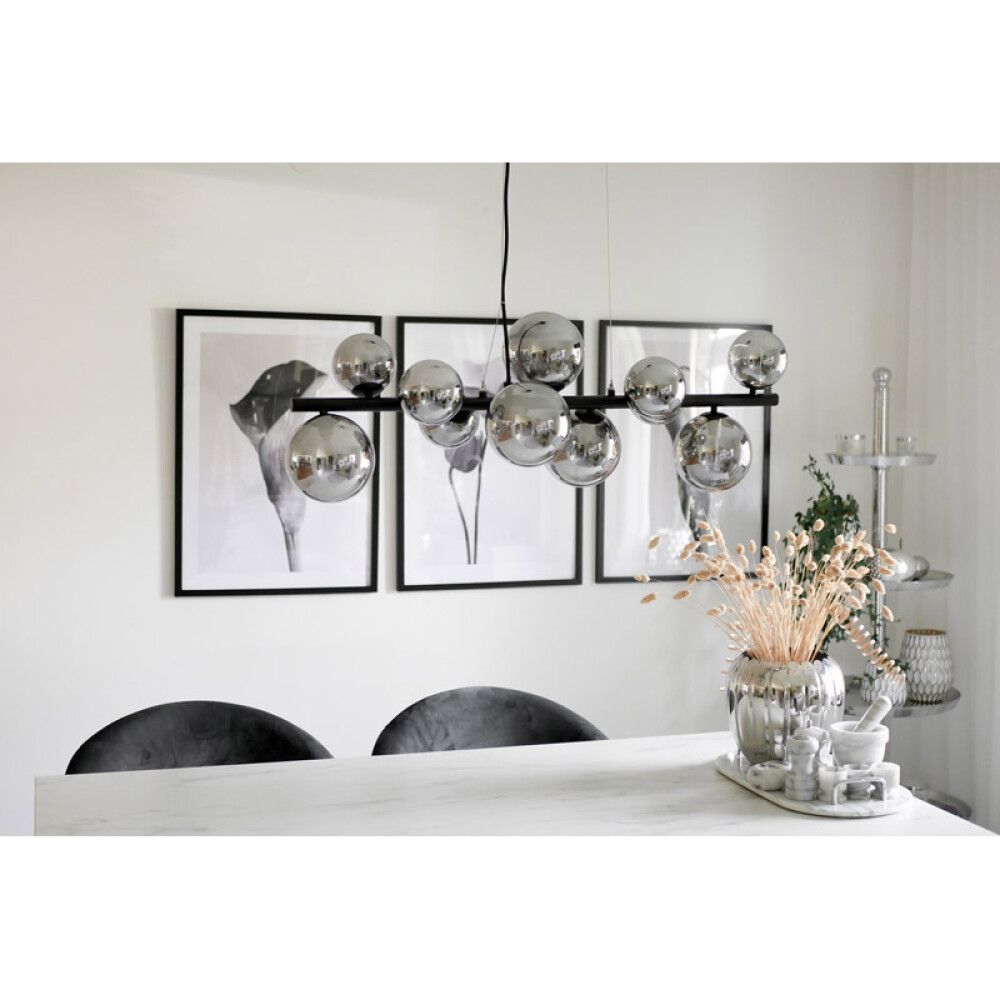 TAKLAMPE ANETA LIGHTING MOLEKYL 85 SVART/RØYK