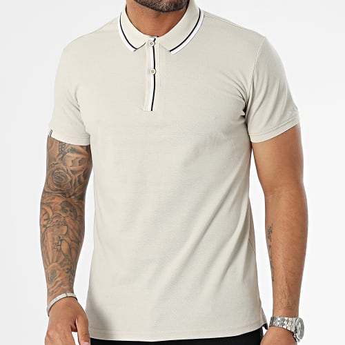 Polo Manches Courtes Beige