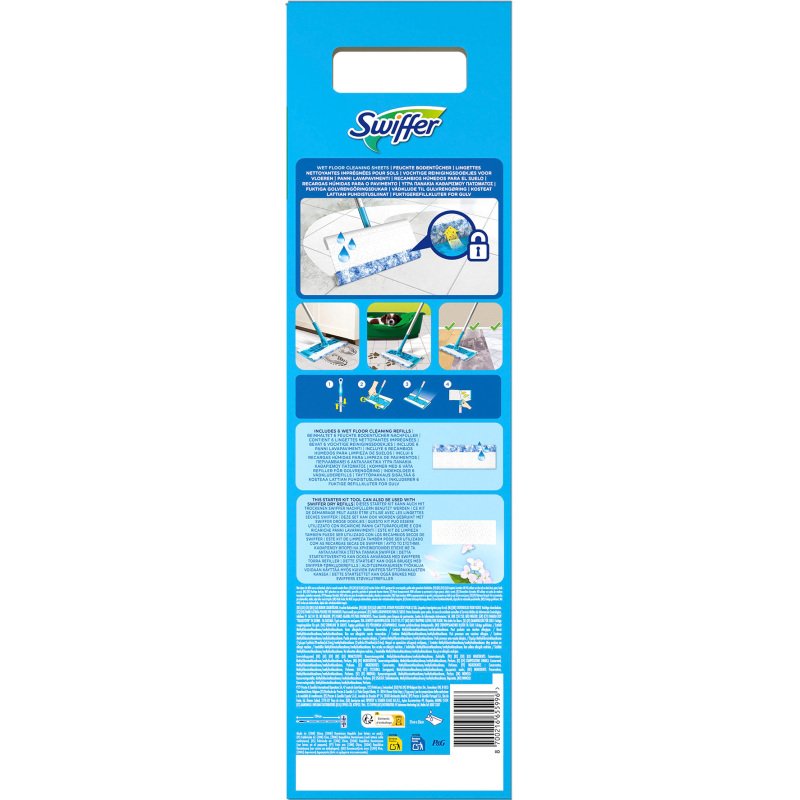 Balai Swiffer Wet Kit + lingettes sol humides