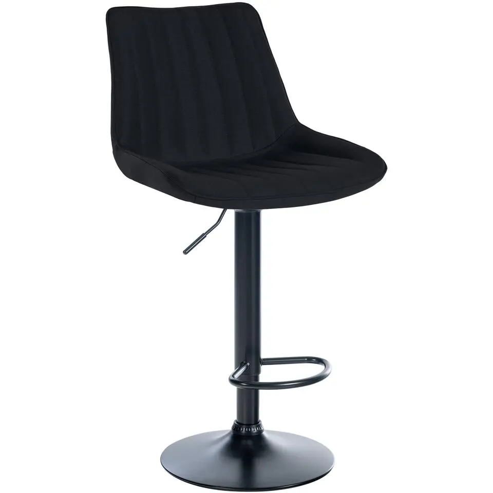 CLP Barkruk Toni zwart Frame - Stof - zwart