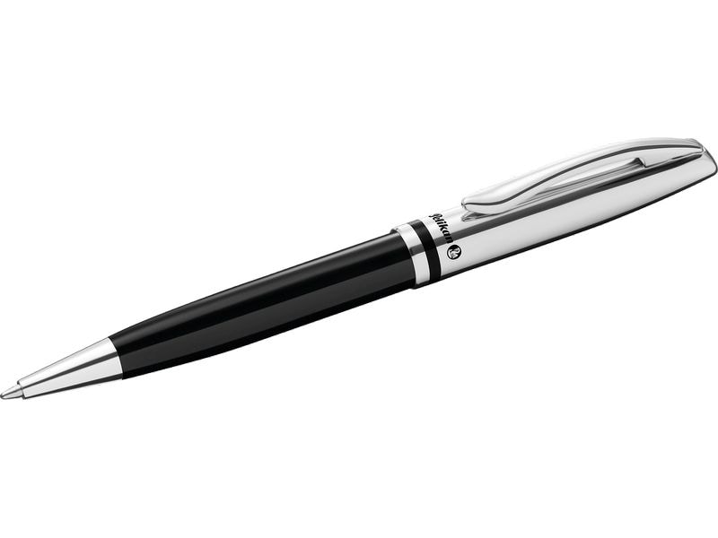 Pelikan Kugelschreiber Jazz Classic, M, Schwarz Kugelschreiber mit Drehmechanikin in Faltschachtel