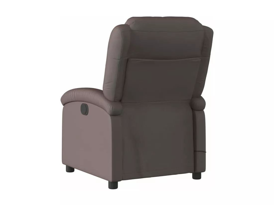 Fauteuil massant inclinable électrique marron foncé