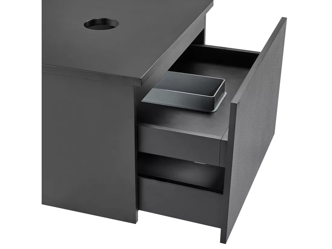 Meuble lavabo mural ALZIRA 60 cm 52 cm 40 cm Noir