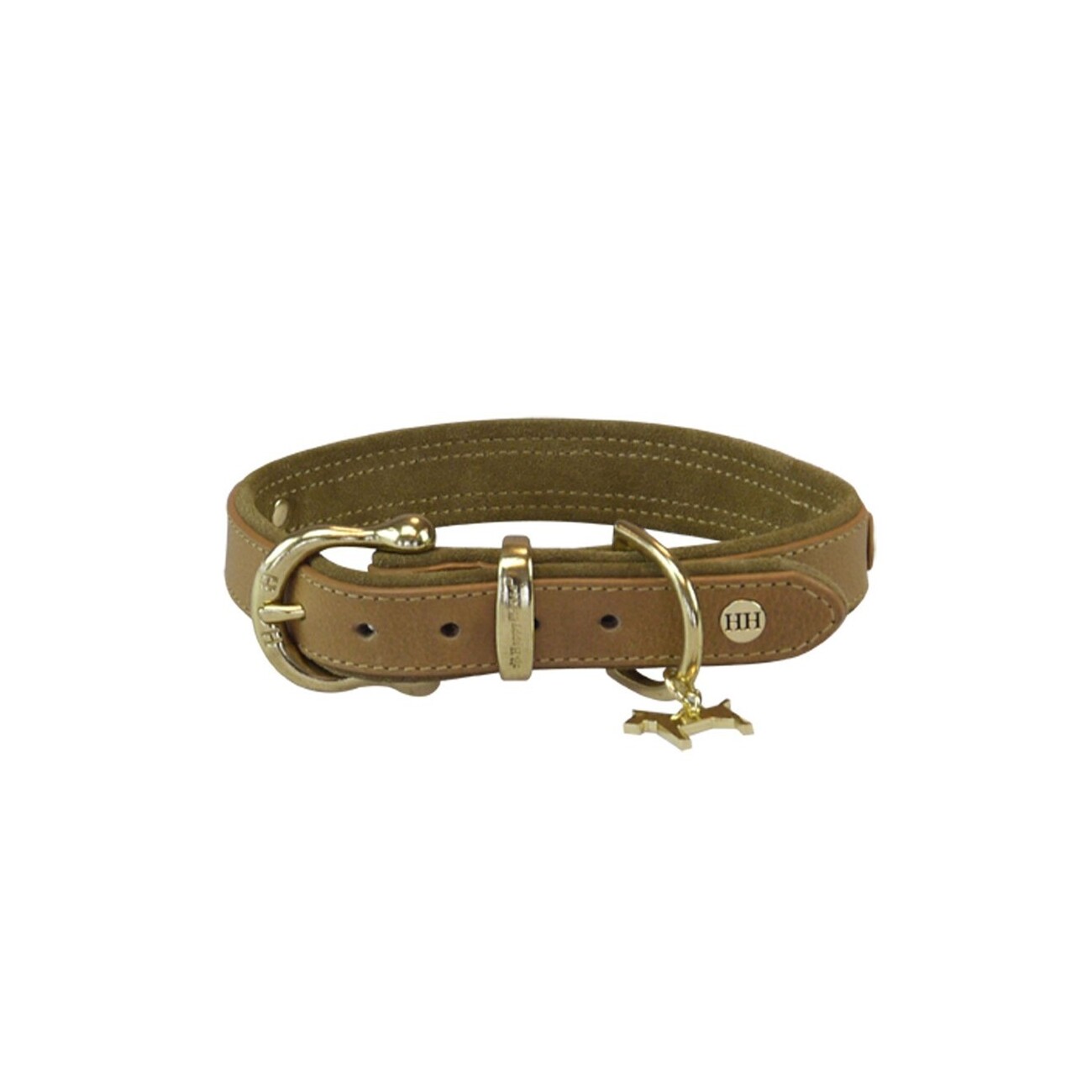 Happy House Halsband Sattelleder Luxus beige XXL