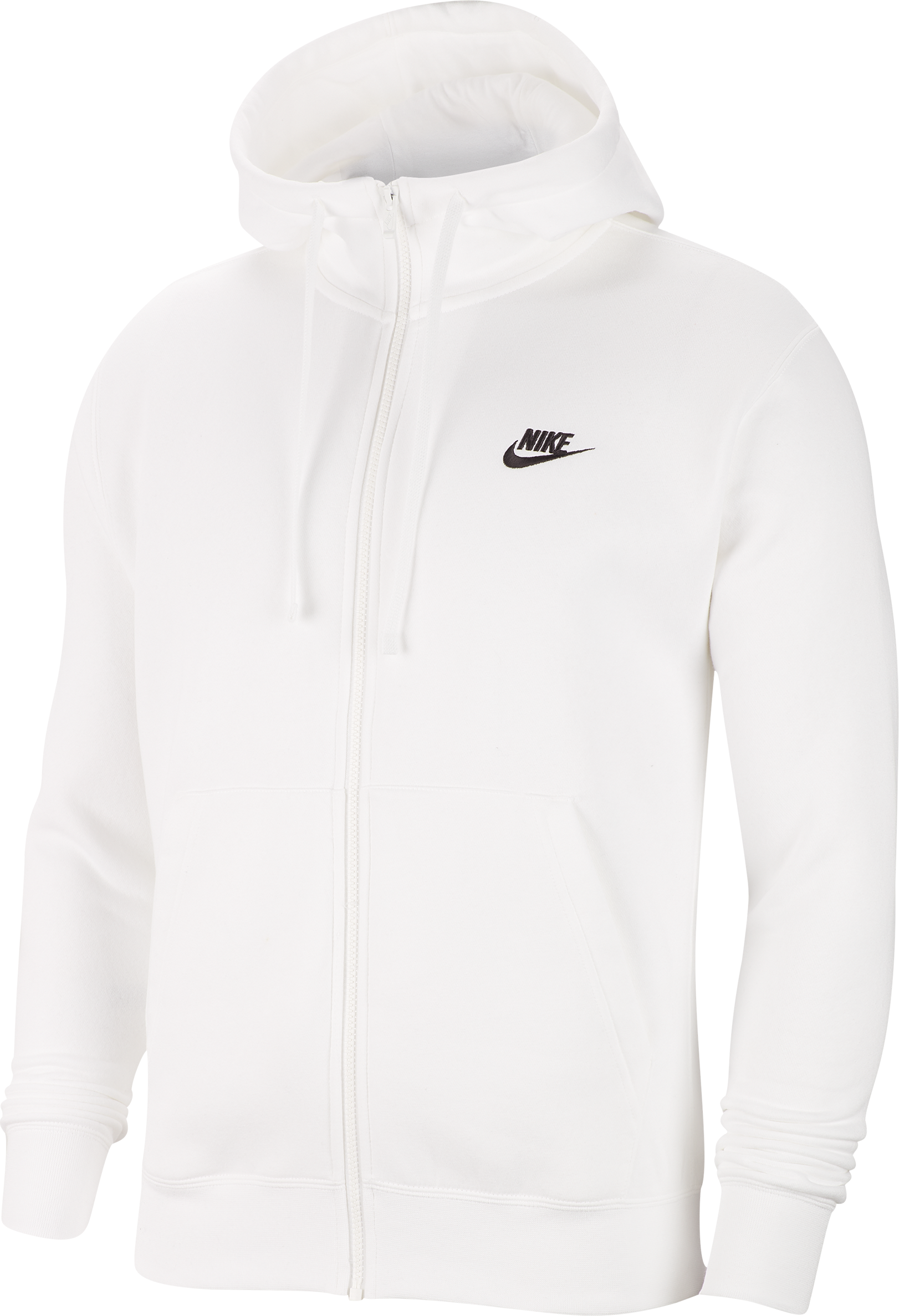 Nike Club Fleece Kapuzenjacke Weiss Schwarz F100
