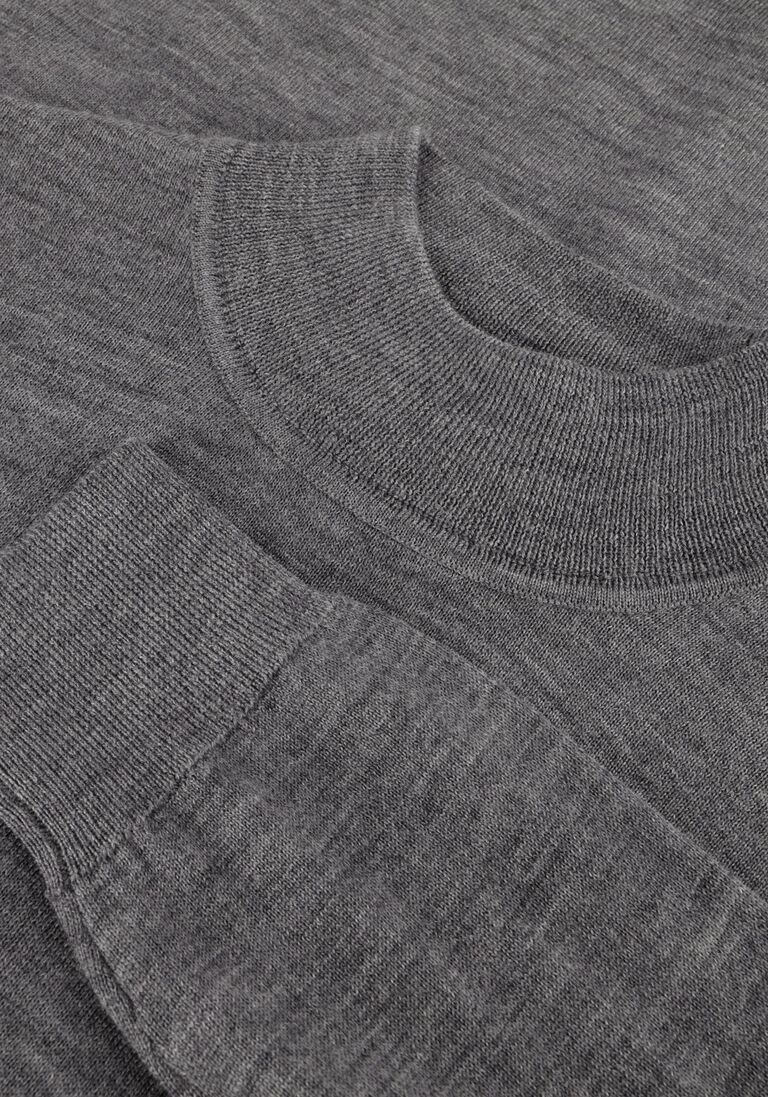 grijze profuomo coltrui pullover mock neck merino