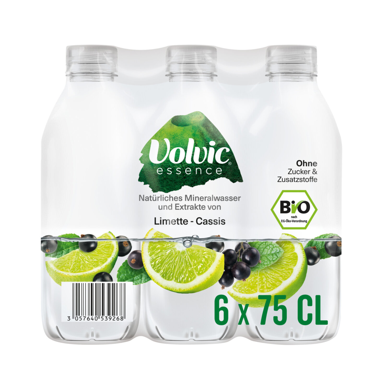 Volvic Essence Limette & Cassis 6x75cl -450cl