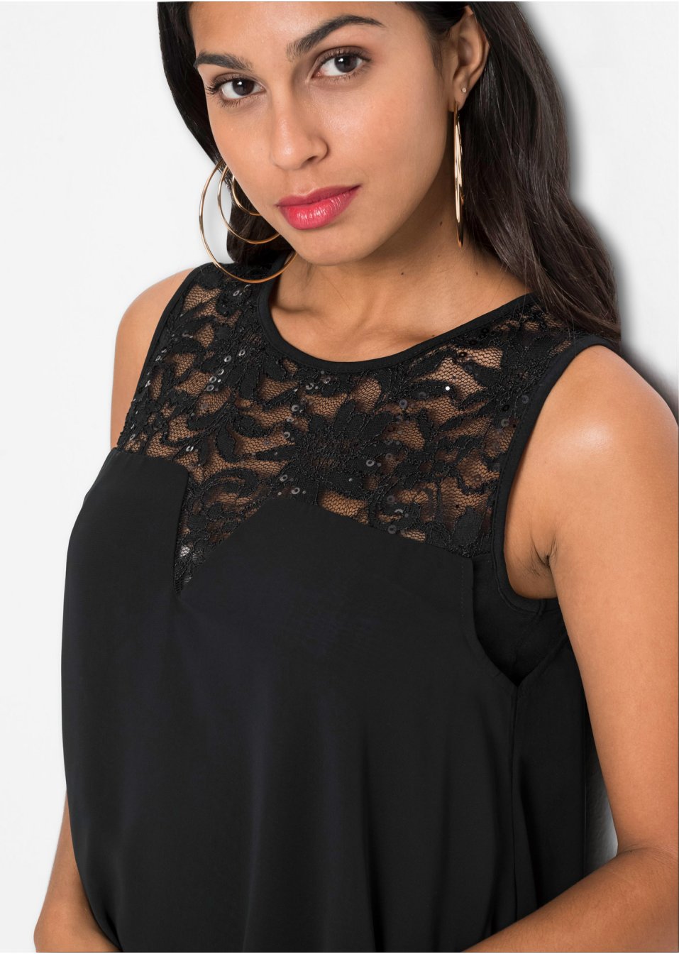 Robe en jersey et chiffon