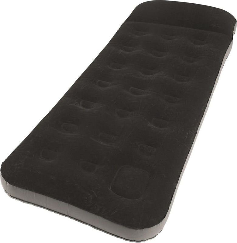 Luchtbed - Flock Classic - Zwart - PVC - Ingebouwde Voetpomp