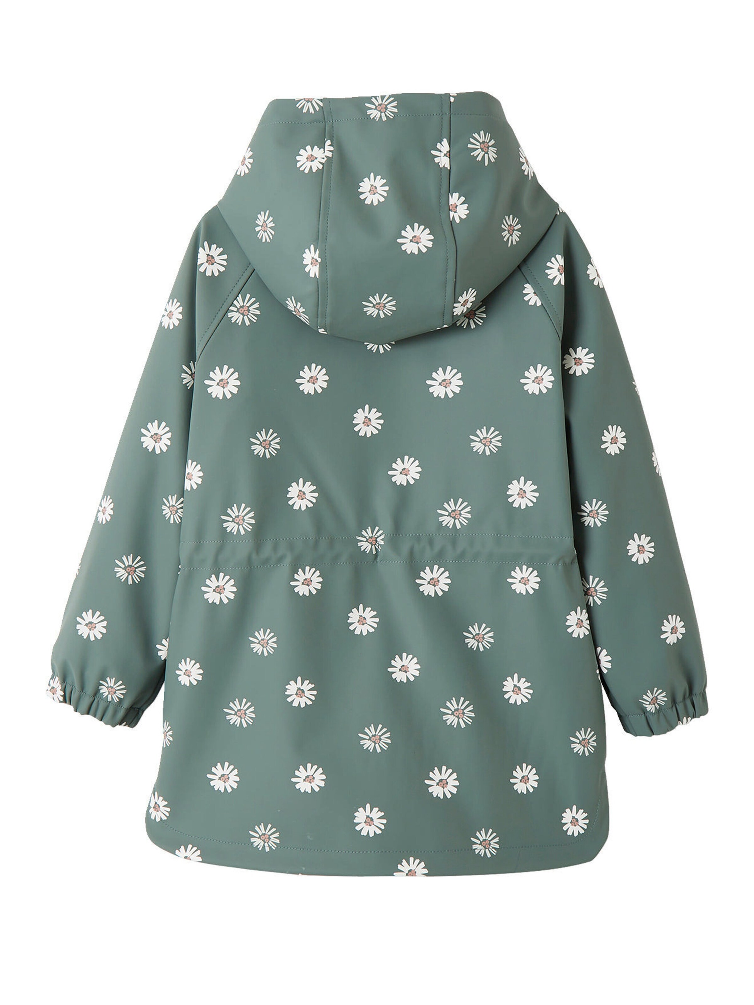 Vertbaudet Mädchen Regenjacke mit Zauber-Trick aqua gänseblümchen