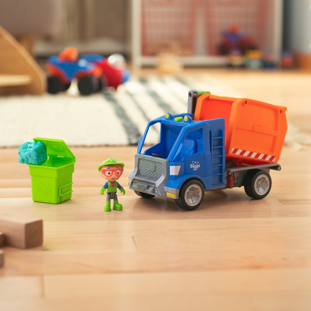 Blippi-Recycling-LKW mit Blippi-Spielfigur