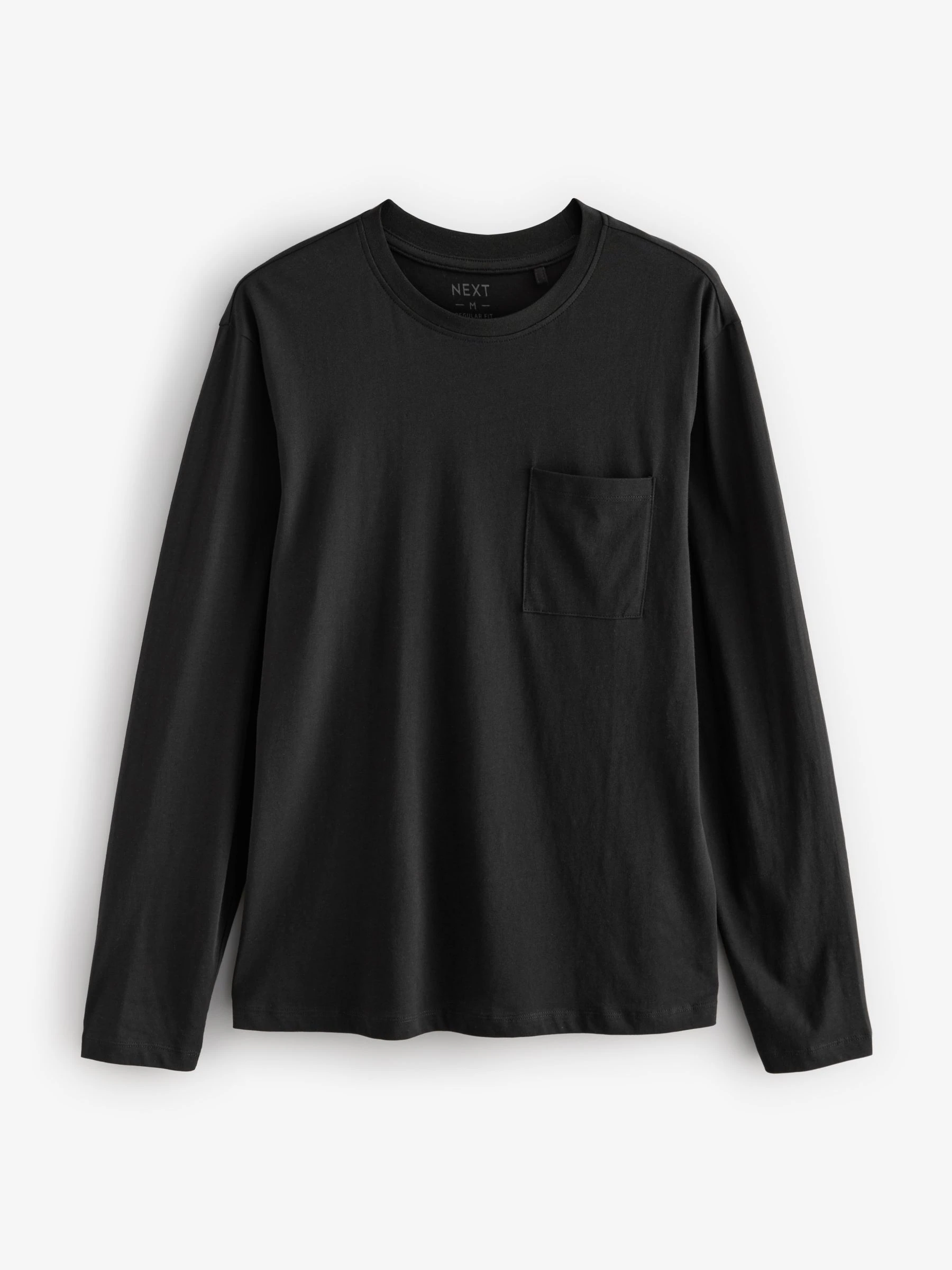 Zwart/grijs - Long Sleeve Cuffed 100% Cotton Pyjamas