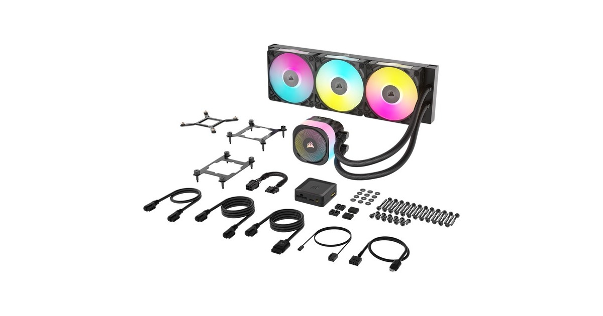 CorsairiCUE LINK TITAN 360 RX RGB waterkoeling  (Zwart, 4-pins PWM fan-connector)