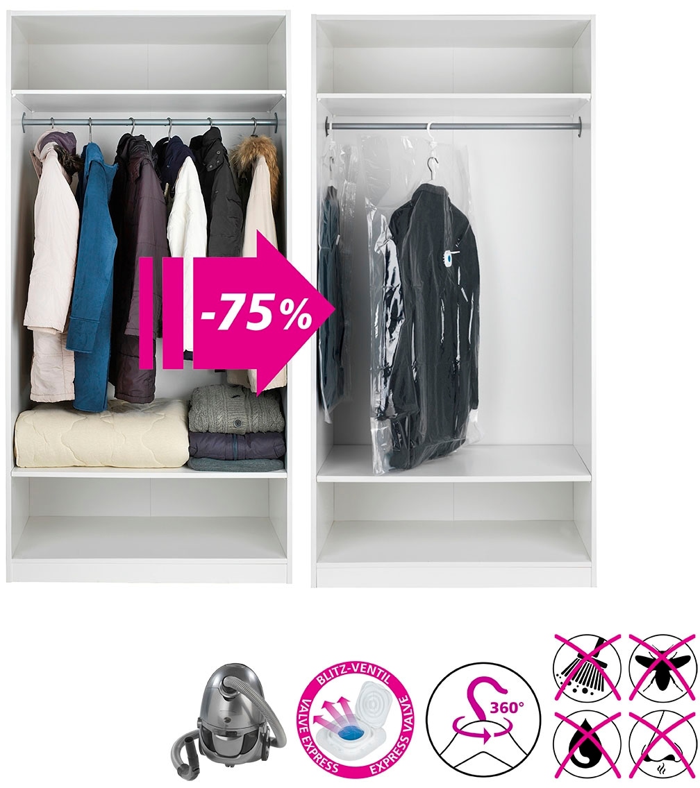 WENKO Kleidersack »Vakuum Grösse L & XL« Vakuumbeutel für Kleidung, platzsparend im Kleiderschrank