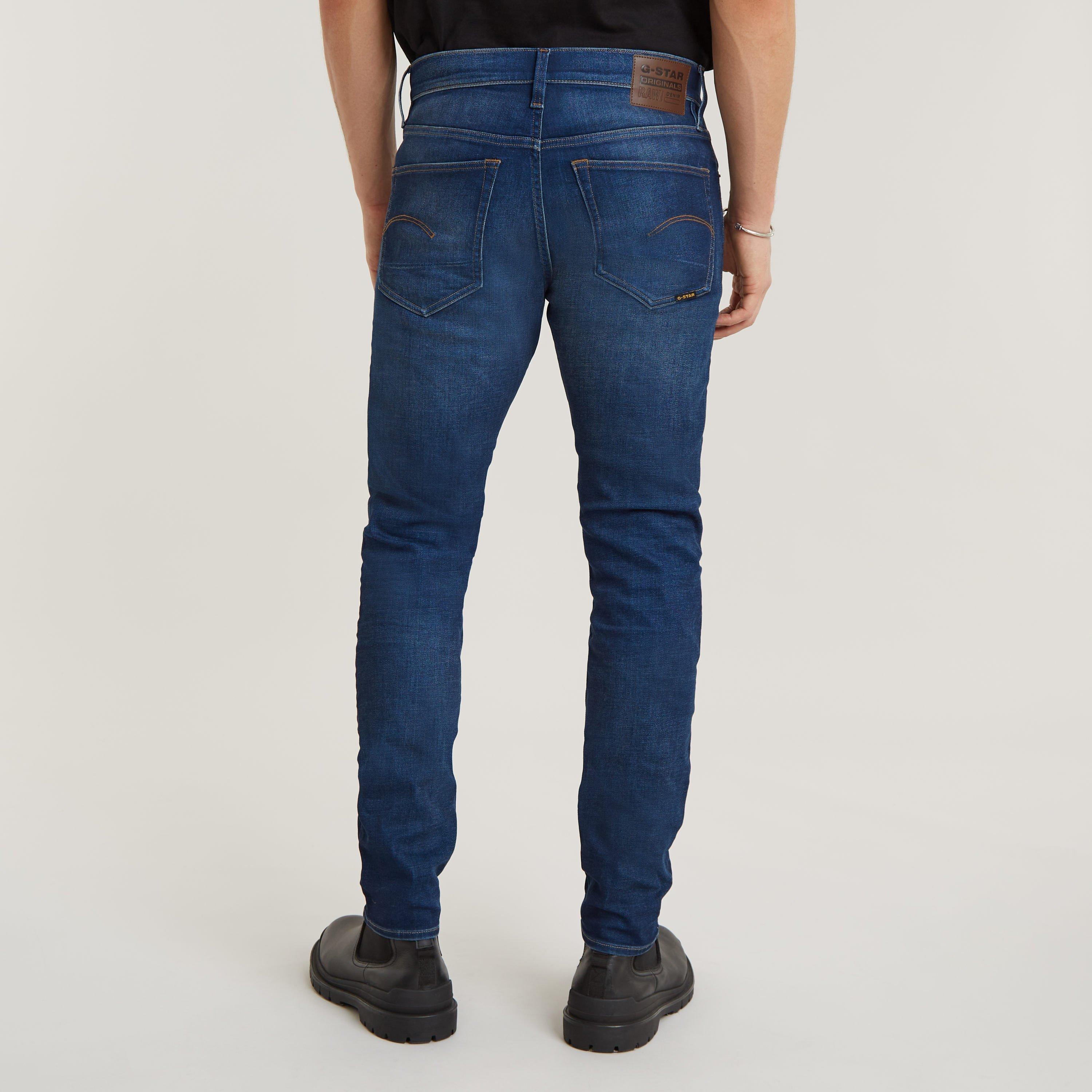 G Star Extra Slim Fit Jeans in Blue Black Stretch Denim