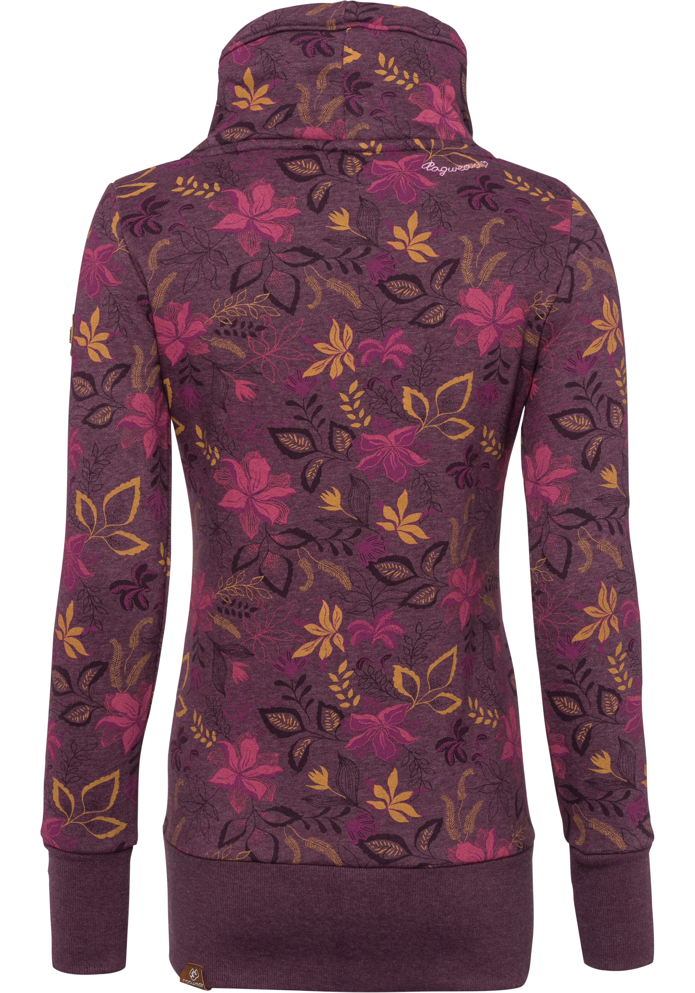 Ragwear Sweater »NESKA O«, Kapuzen-Sweater mit asymetrischem Schalkragen