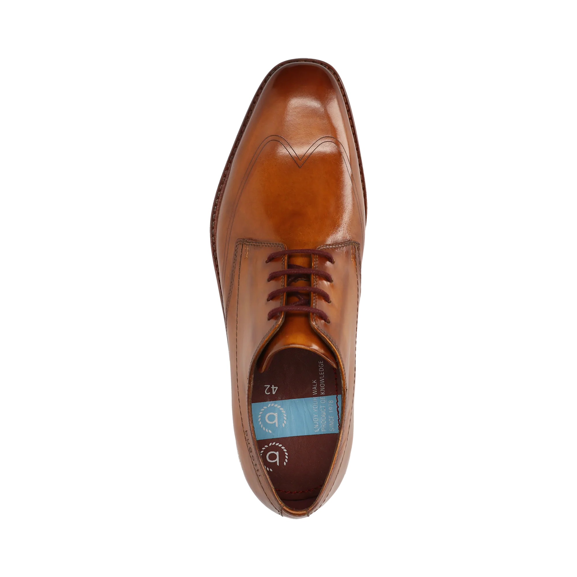 Leder Business Schnürer cognac