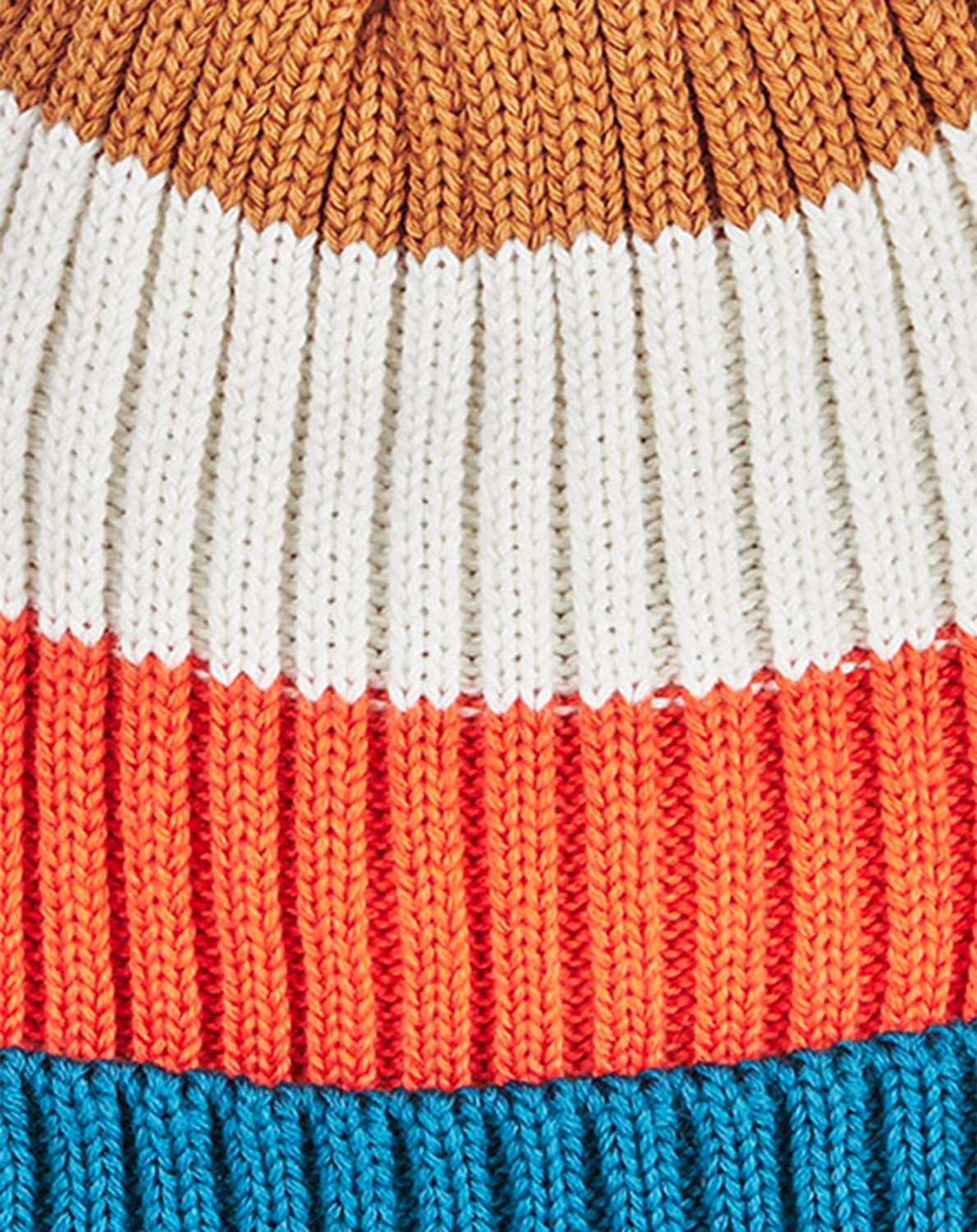 Strickmütze POMPULA in cinnamon/real teal
