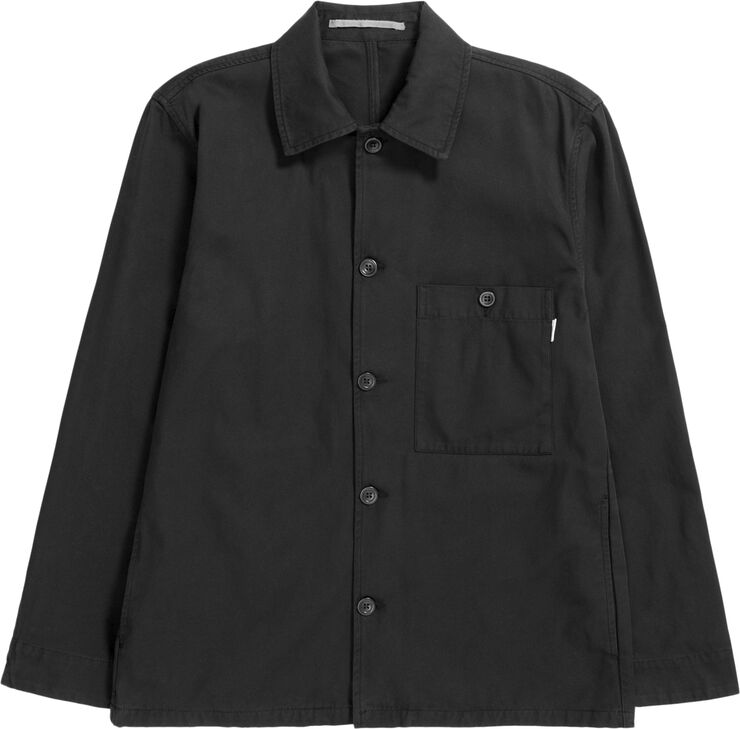 Norse Projects Norse Standard Twill Overshirt Sort