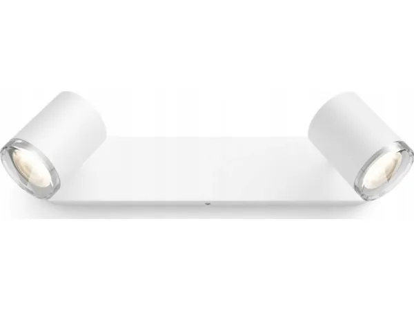 Philips Hue White ambiance Adore - Spotlys - LED-spot lyspære x 2 - GU10 - total: 10 W (tilsvarende 100 W) - klasse G - varmt til køligt hvidt lys - 2200-6500 K - hvid