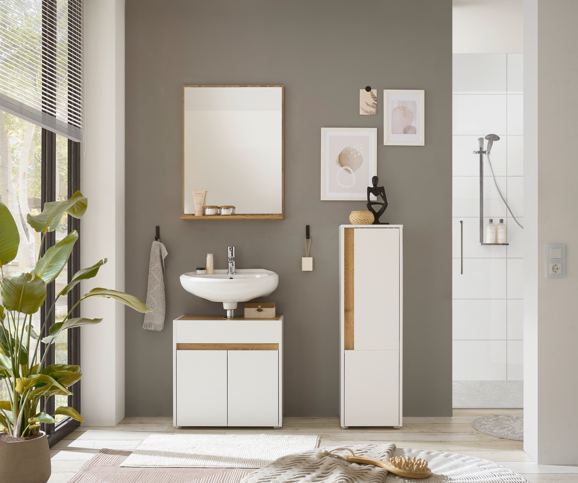 INOSIGN Badmöbel-Set »CITY/ GIRON, Bad im zeitlosen Design, 3-teiliges Badezimmer« Set, 3 Stk. tlg.