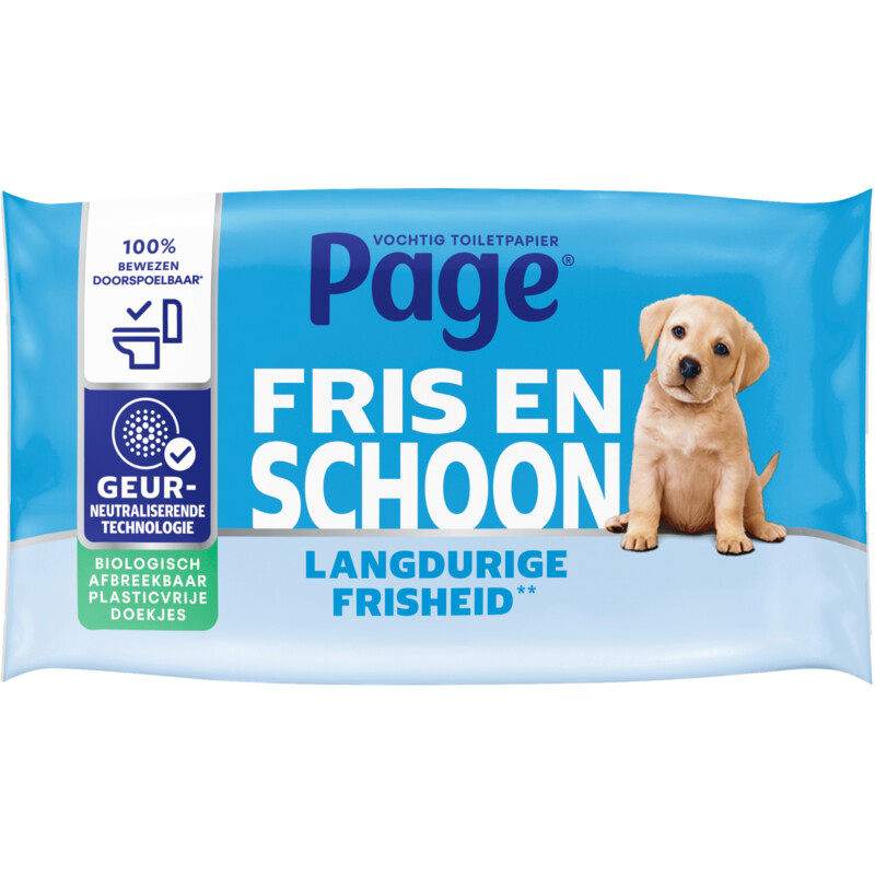Page Compleet schoon vochtig toiletpapier