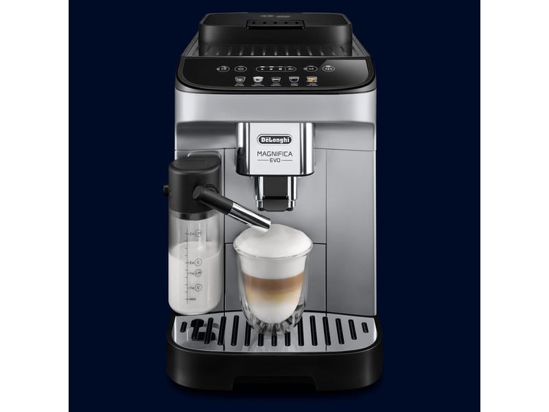 De'Longhi Kaffeevollautomat Magnifica Evo M ECAM290.61 Silb Vollautomat mit LatteCrema-System und Reinigungsautomatik