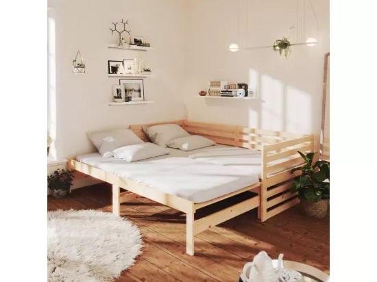 Lit coulissant sans matelas 2x(90x200) cm