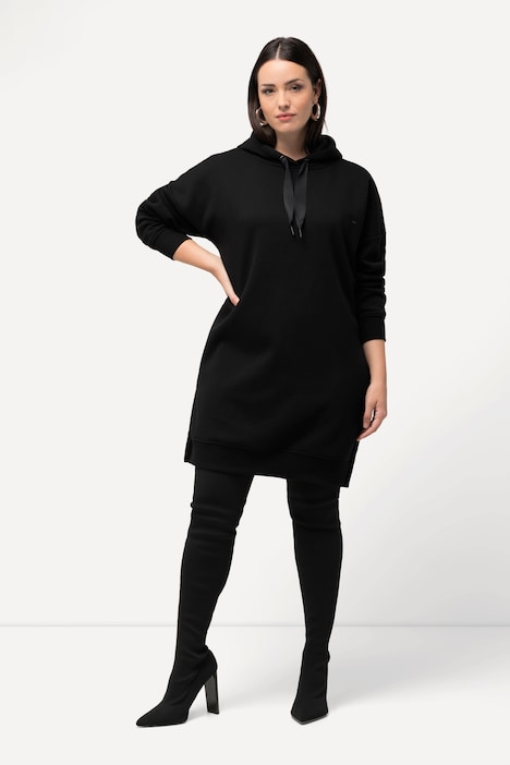 Sweatkleid, Oversized, Kapuze, Langarm, Minikleid