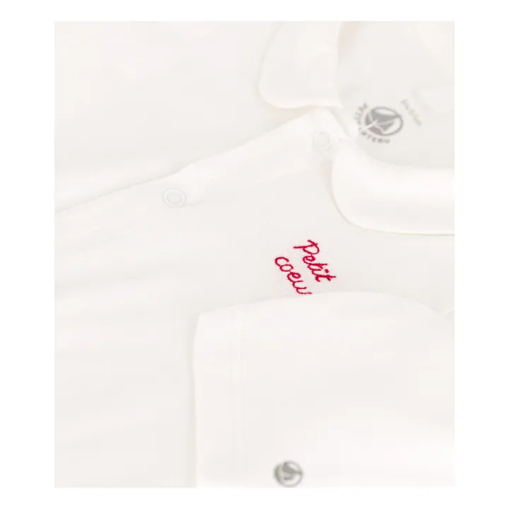 Petit Bateau Pyjama Maro Petit Cœur | Blanc