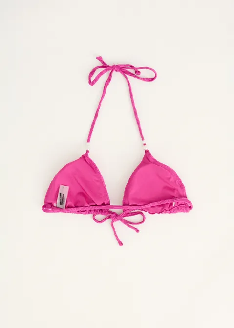 Triangel bikini top jacquard paars (FUCHSIA)