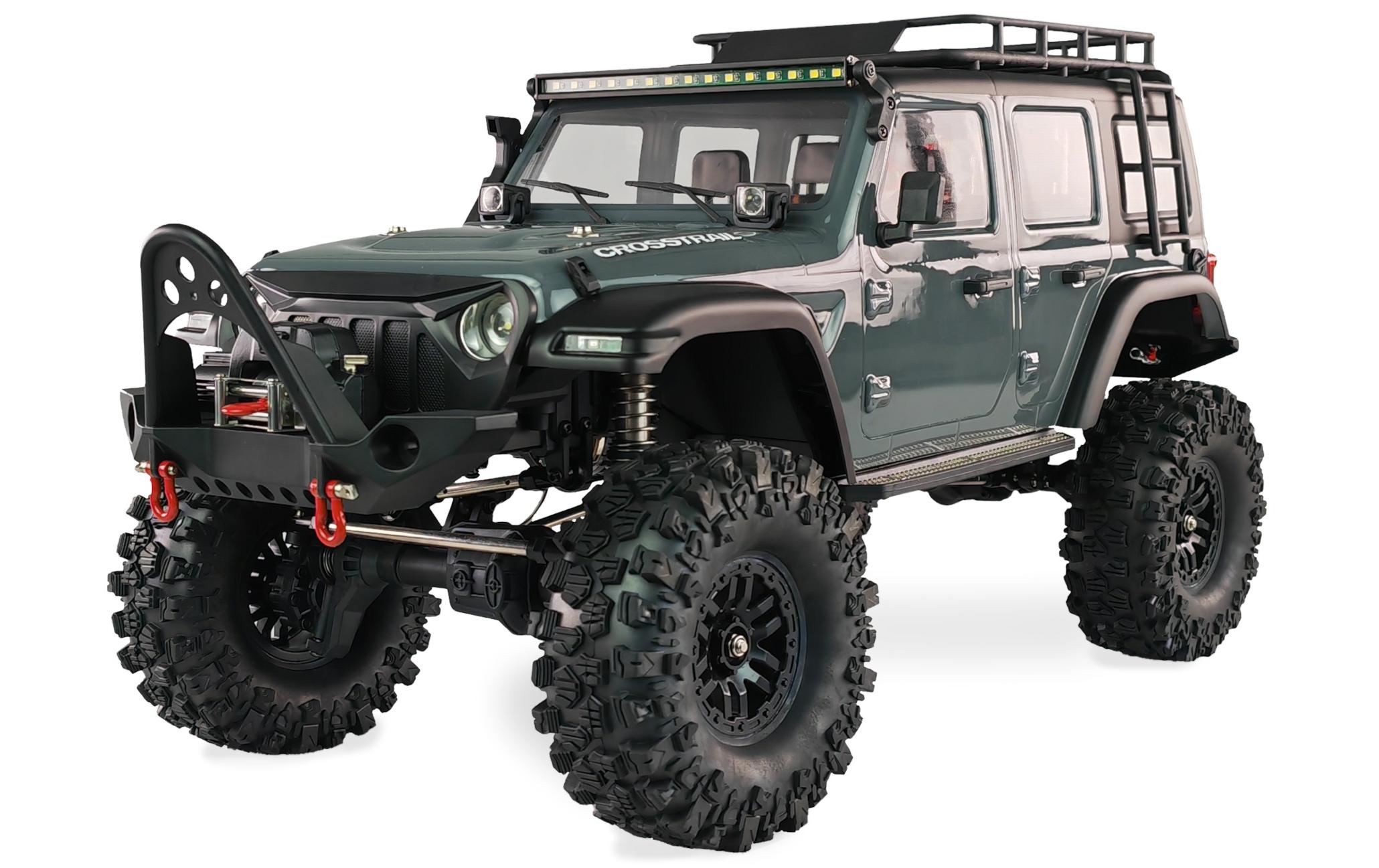 Scale Crawler AMXRock CT10 Crosstrail Hellgrau, ARTR, 1:10<br>Rock Crawler mit Portalachsen, 2-Gang Getriebe und Differentialsperren