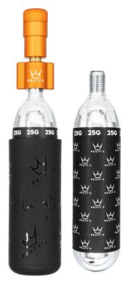 Gonfleur CO2 Peaty's Holeshot MTB Orange   2 Cartouches de CO2 (25g)