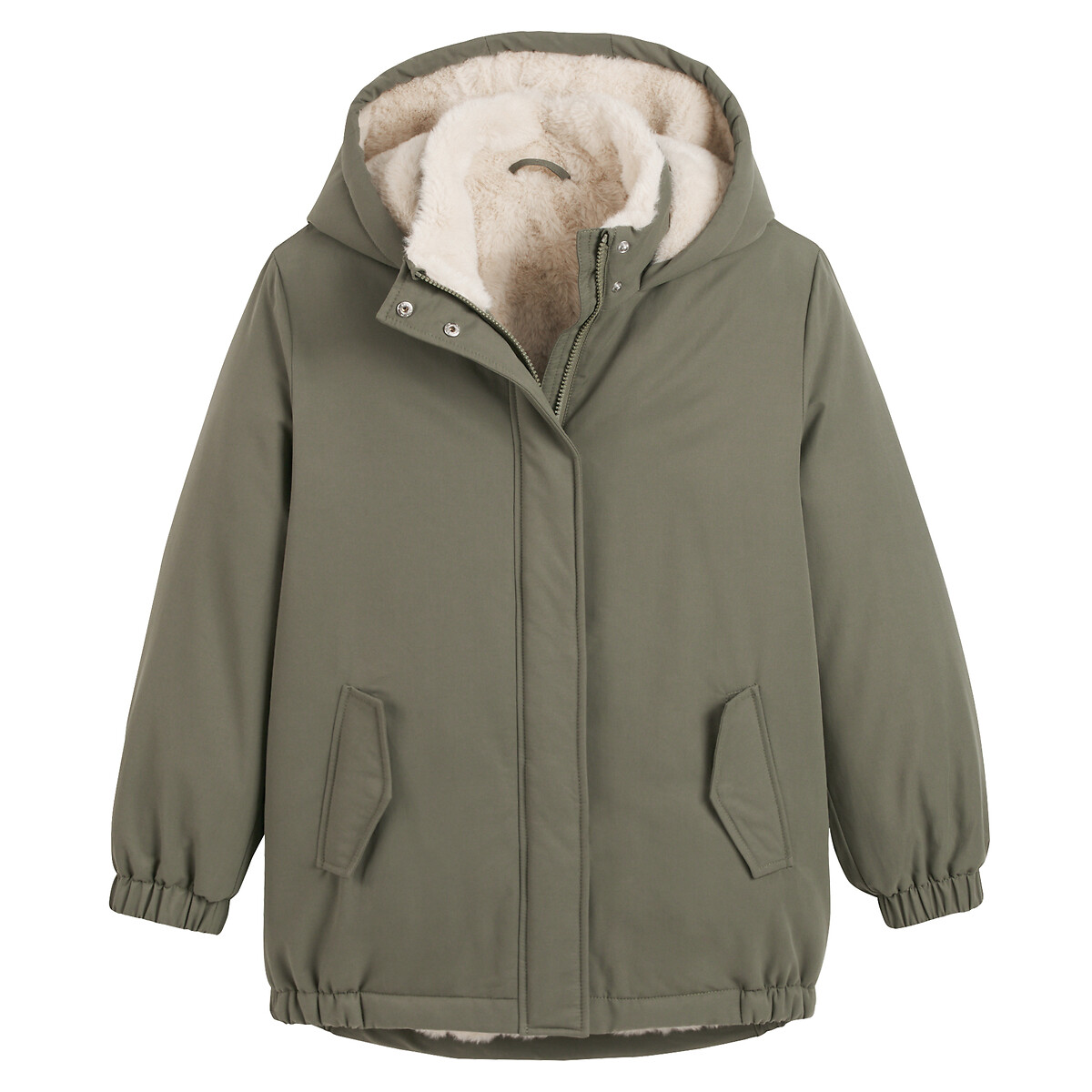 COLEÇÕES LA REDOUTE<br>Parka com zíper e capuz, forro felpudo