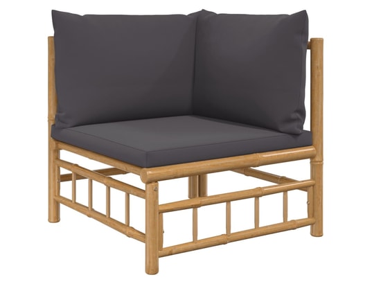 LES TENDANCES - Salon extérieur Salon de jardin-gris-7 places-55x65x30-490496