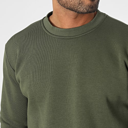 Ensemble Sweat Crewneck Et Pantalon Jogging Vert Kaki