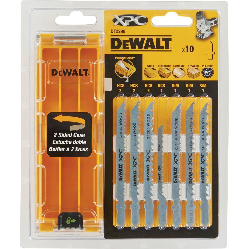 Coffret plastique de 10 lames XPC HCS BIM pour bois