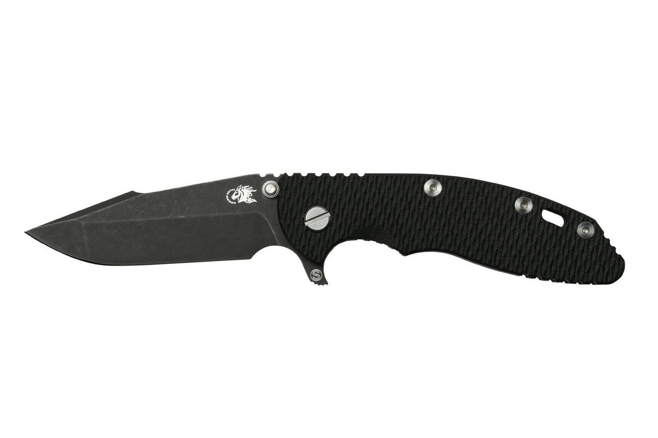 Rick Hinderer XM-18 3.5” Skinny Harpoon Spanto, Battle Black, Black G10, zakmes