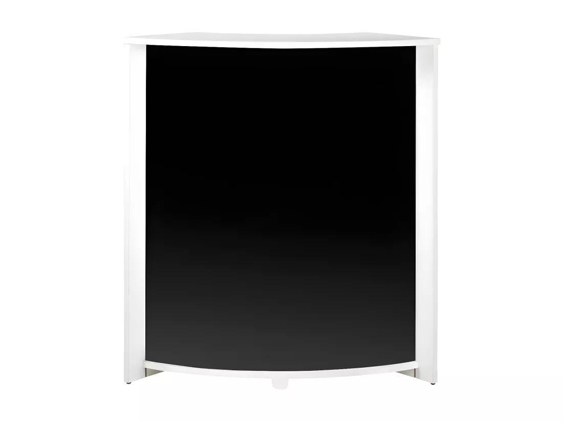 Meuble Comptoir Meuble Bar 96 cm Face Noire 3 Niches 96,7 x 104,8 x 44,9 cm - Coloris: Blanc
