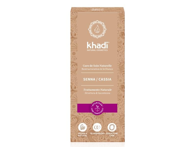 khadi Haarcoloration    Pflanzenhaarfarbe Senna Cassia 100 Farblose Pflege und Glanz