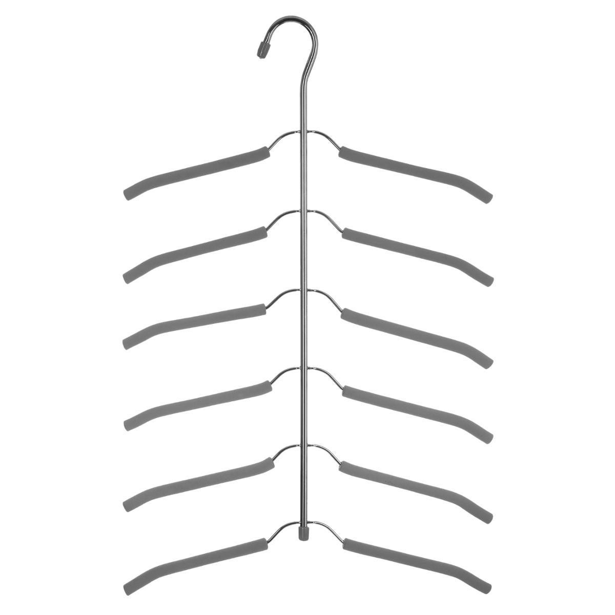 CINTRE METAL 6 CHEMISES GRIS FONCE