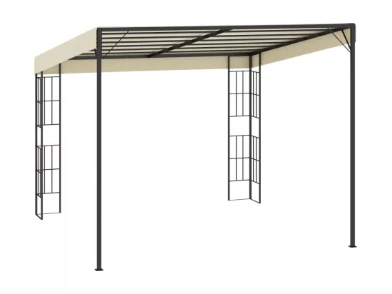 Belvédère mural 3x3 m Crème Tissu