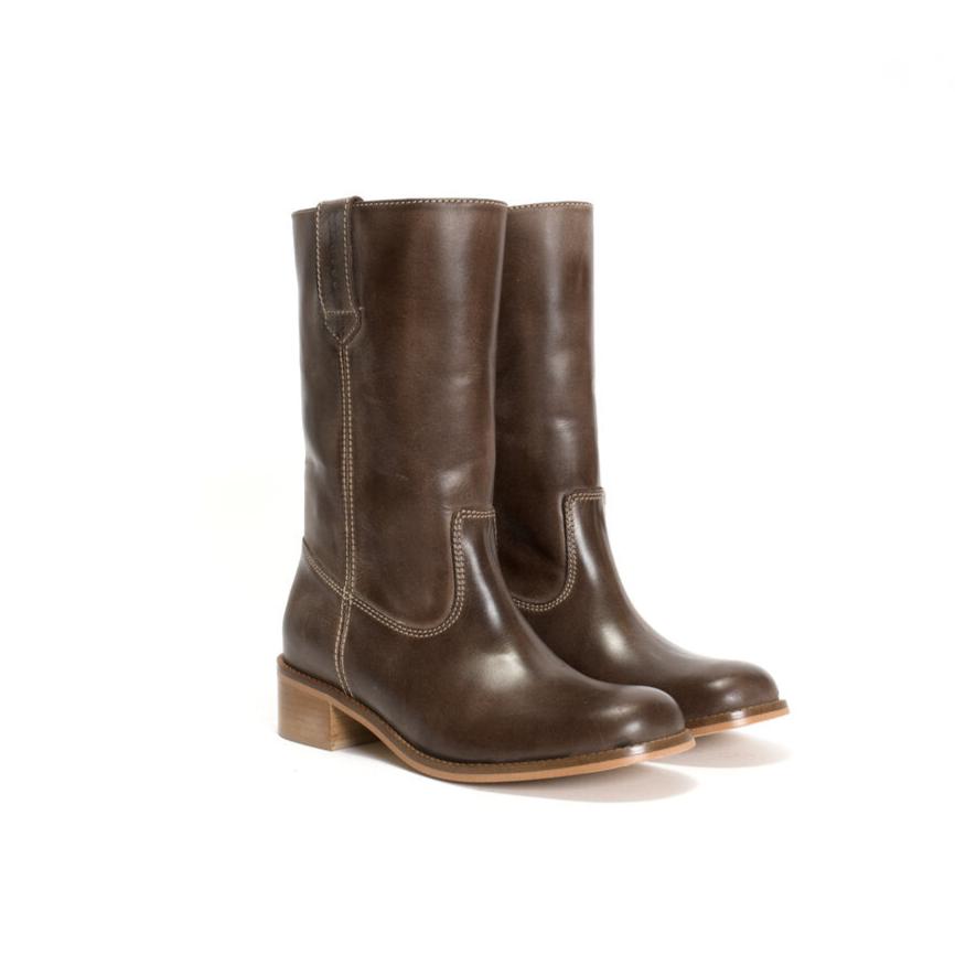 Dico Copenhagen  Julia Gaucho læderstøvler - Dark Brown
