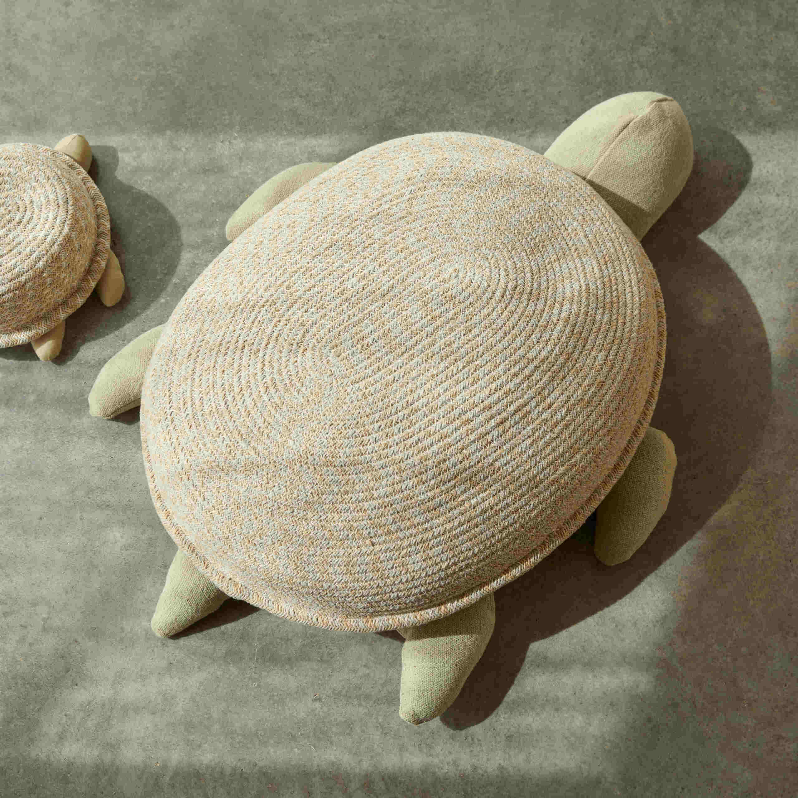 TORTUE - Panier en coton | Blanc
