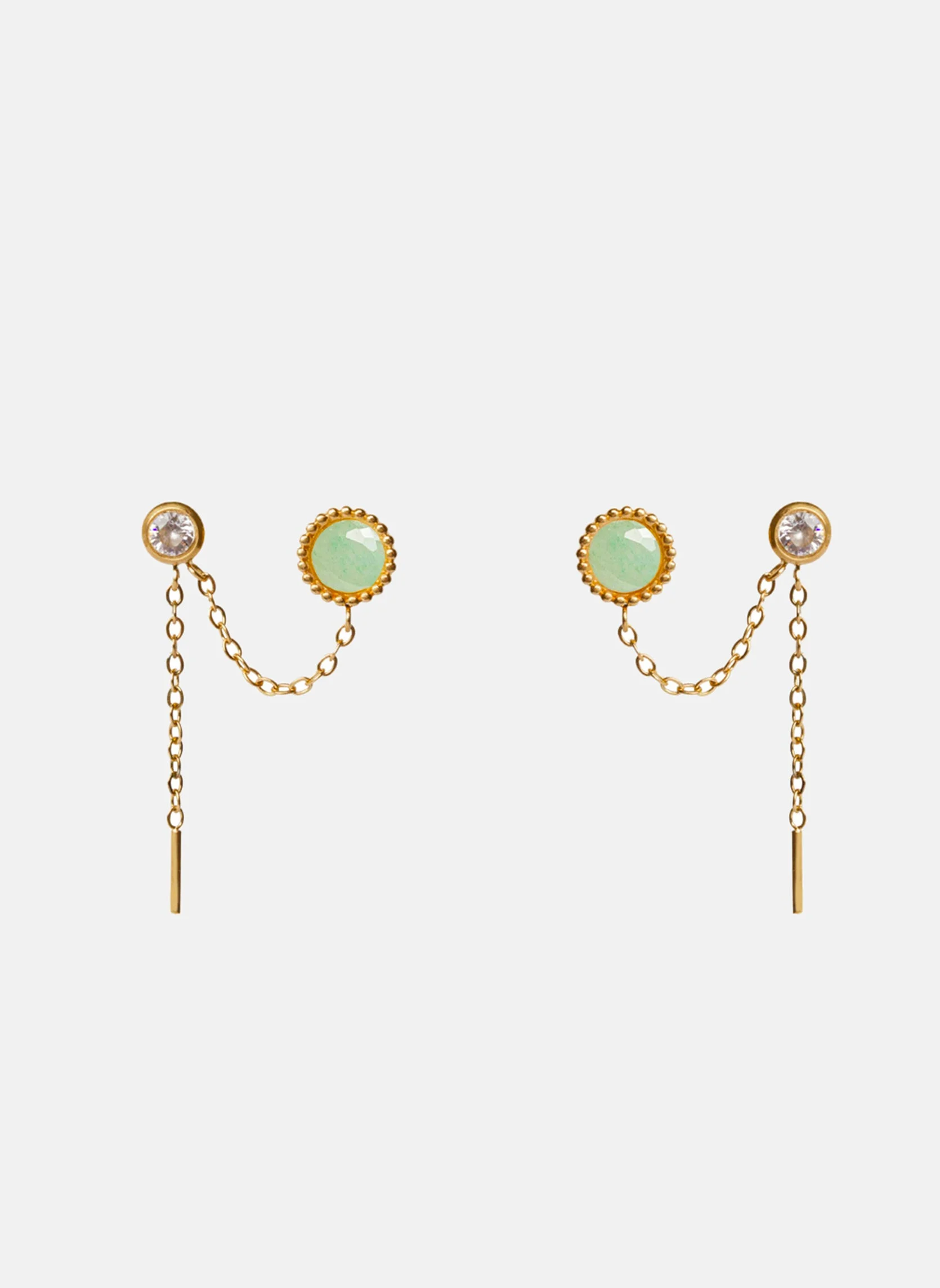 CHLIS - Boucles d'oreilles pendantes chloris | Vert