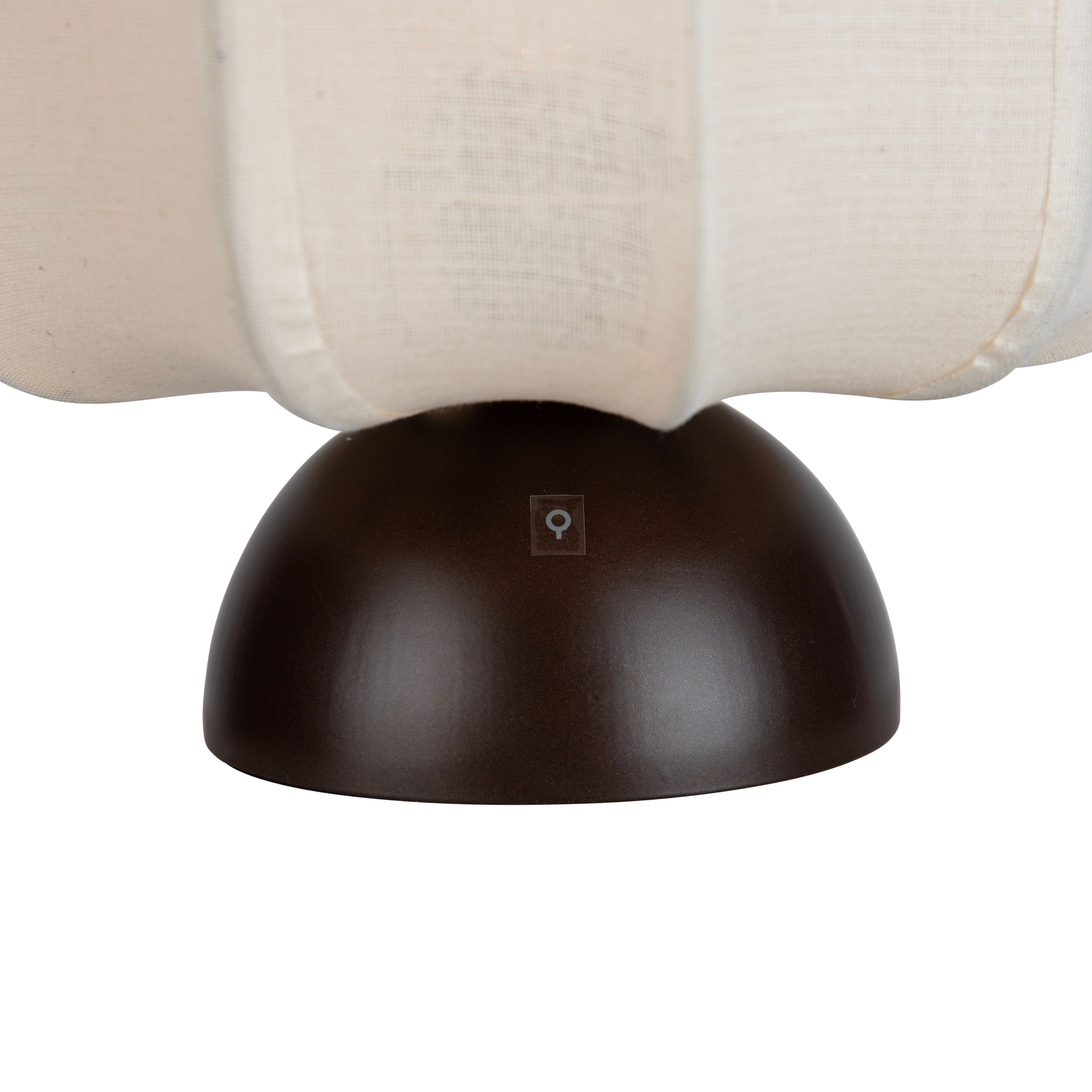 Japandi tafellamp donker brons met beige kap - Nori