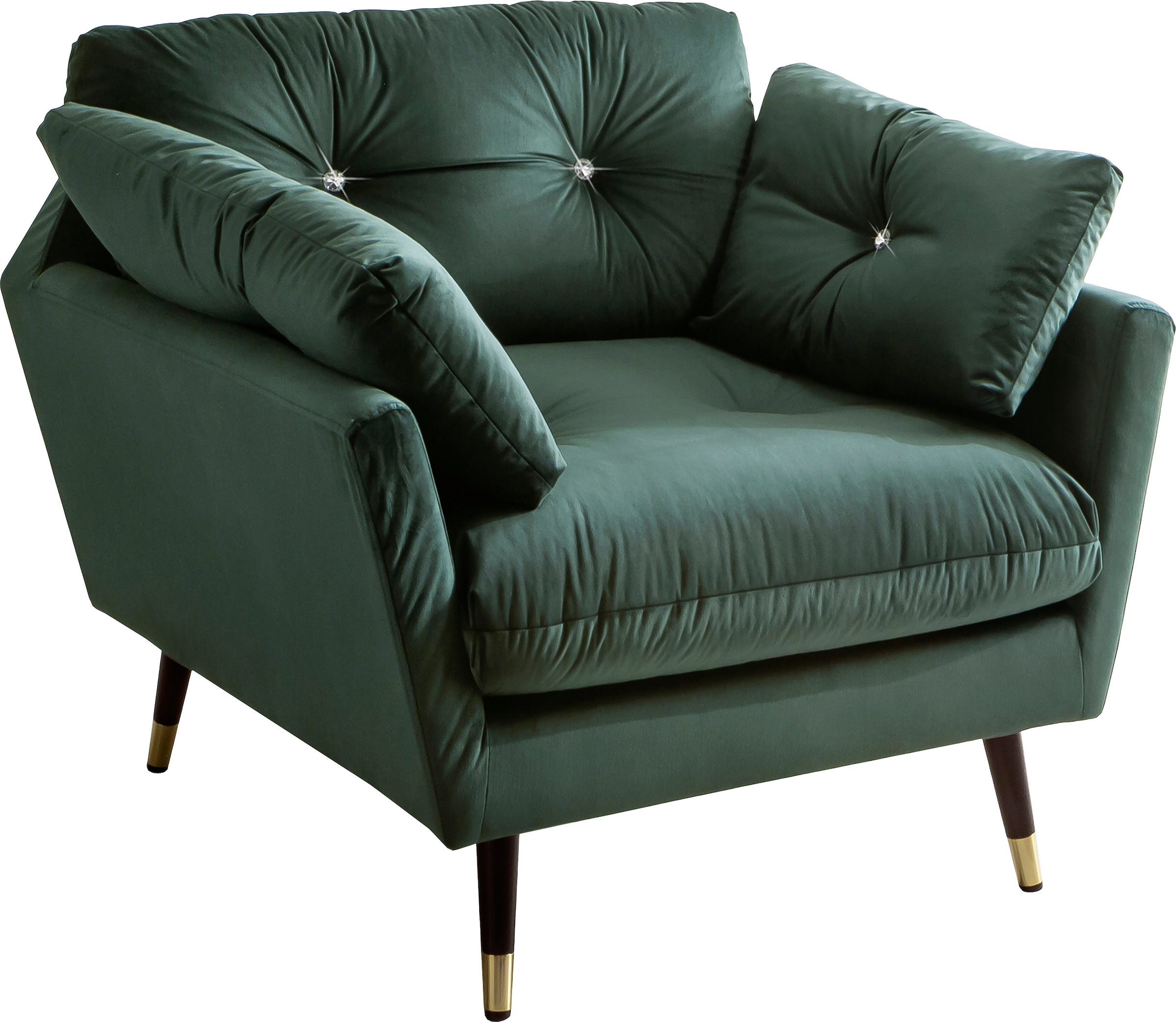 Trends by HG Loungesessel »Amira« mit Strasssteinen und goldfarben Applikationen
