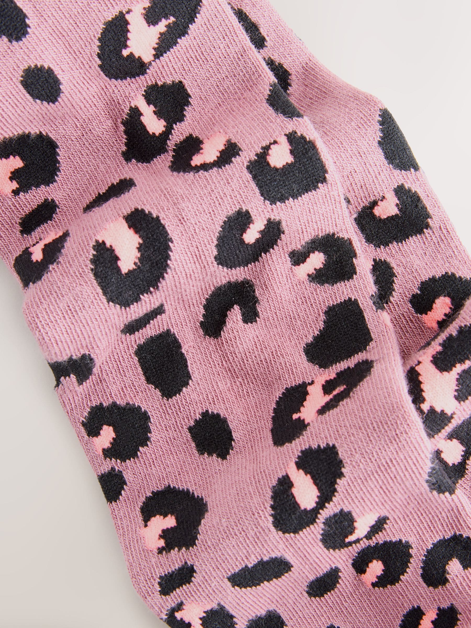 Paars - Cotton Rich Animal Print Tights